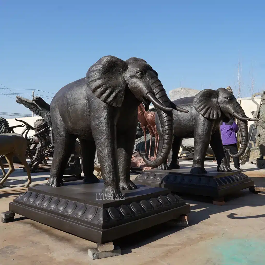 elephant statues in pairs