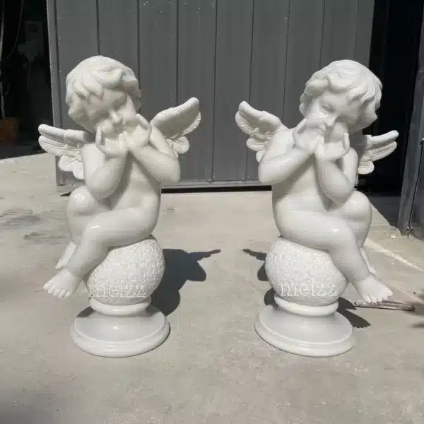marble cherub statues (3) marble cherub statues