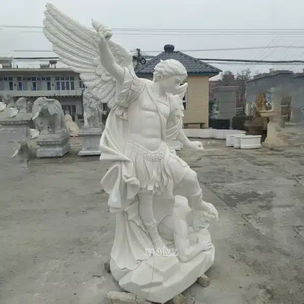 marble st michael statue 2 Saint Michael Archangel Statue