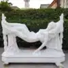 Reclining Lady Marble Statue – Elegant Classical Female Sculpture