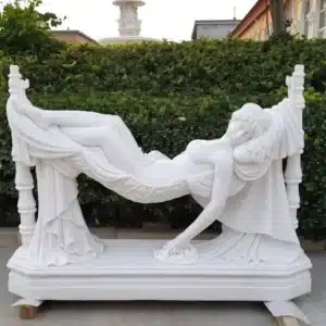 Reclining Lady Marble Statue