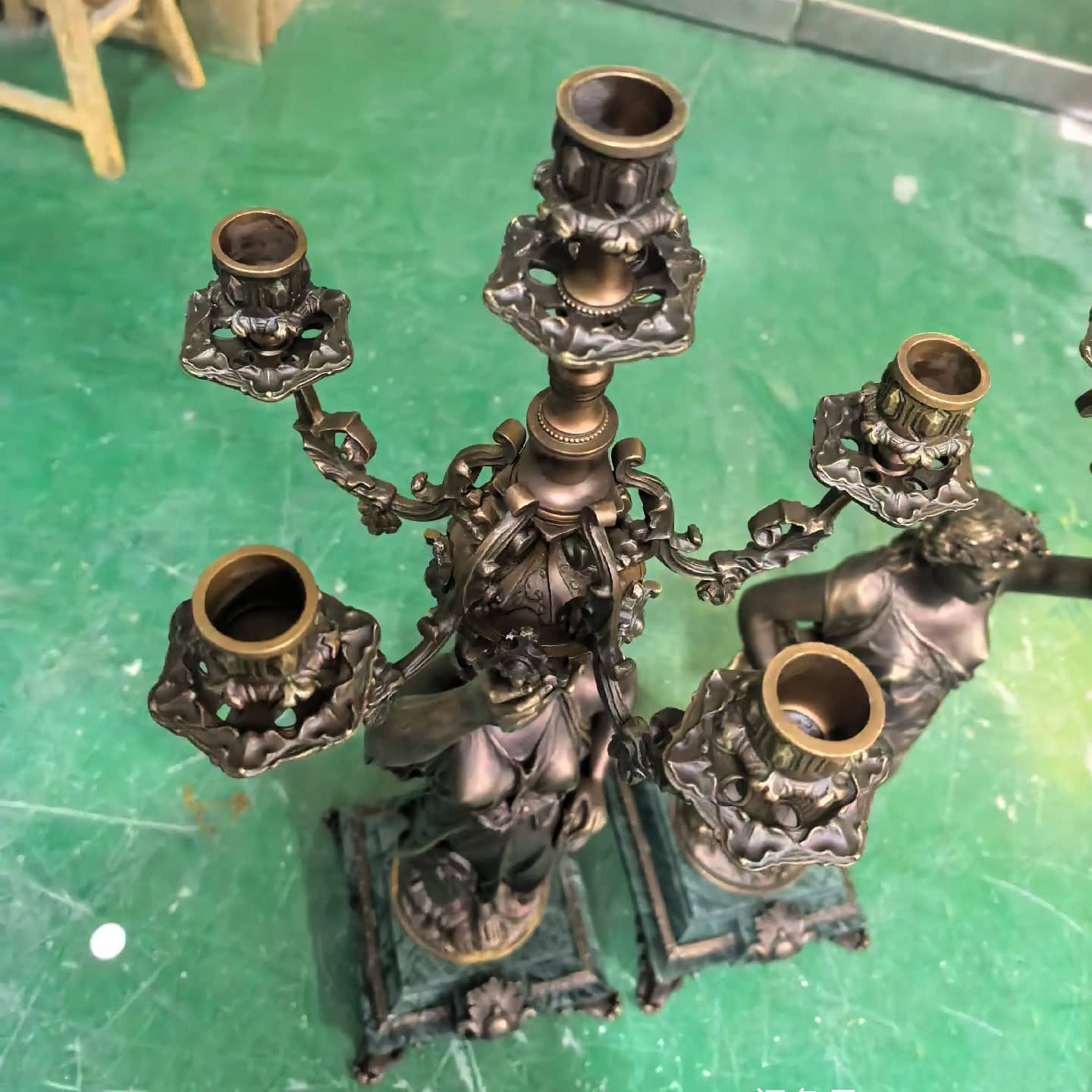 Bronze Greek Goddess Candelabra2 Bronze Greek Goddess Candelabra