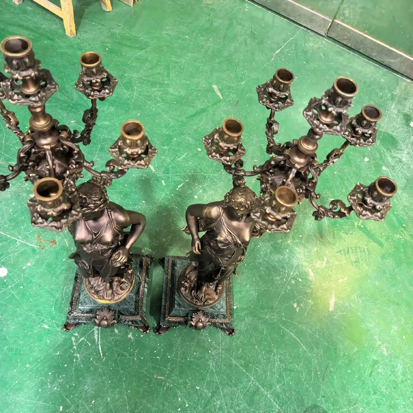 Bronze Greek Goddess Candelabra3 Bronze Greek Goddess Candelabra