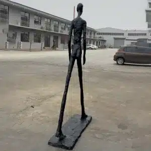 Bronze Walking Man Sculpture