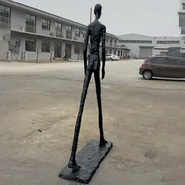 Bronze Walking Man Sculpture