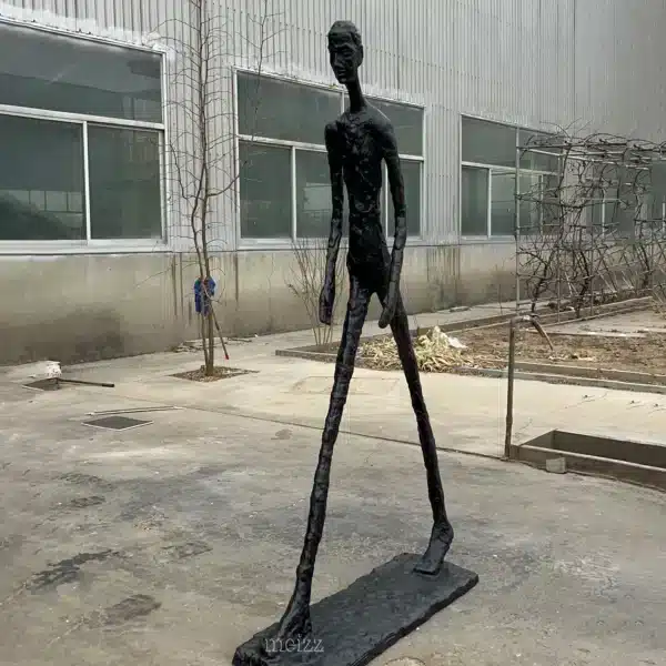 Bronze Walking Man Sculpture