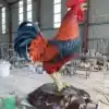 Giant 6 Foot Rooster Statue | Hand-Painted Fiberglass Sculpture