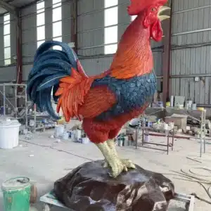 Giant 6 Foot Rooster Statue (1) Giant 6 Foot Rooster Statue