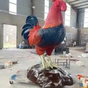 Giant 6 Foot Rooster Statue (2) Giant 6 Foot Rooster Statue