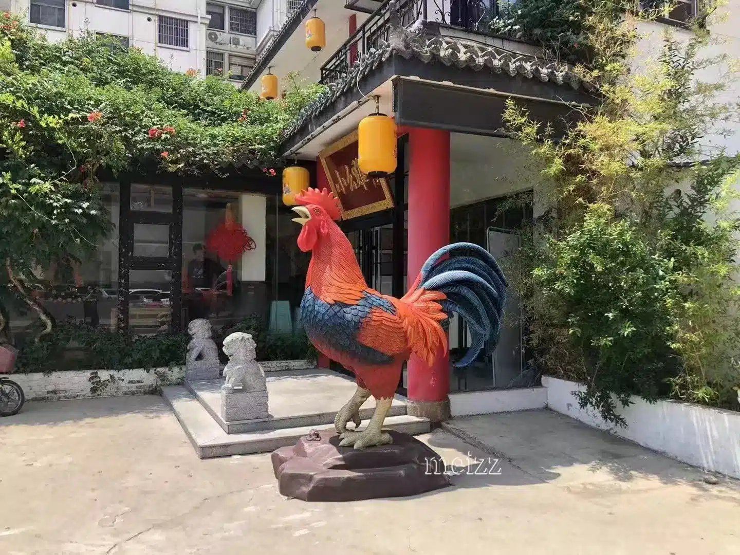 Giant 6 Foot Rooster Statue