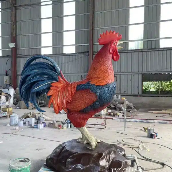 Giant 6 Foot Rooster Statue (4) Giant 6 Foot Rooster Statue