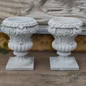 Marble Plant Pot Outdoor (2) Marble Plant Pot Outdoor