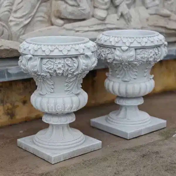 Marble Plant Pot Outdoor (3) Marble Plant Pot Outdoor