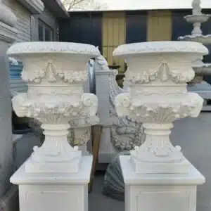 Marble Plant Pot with Stand