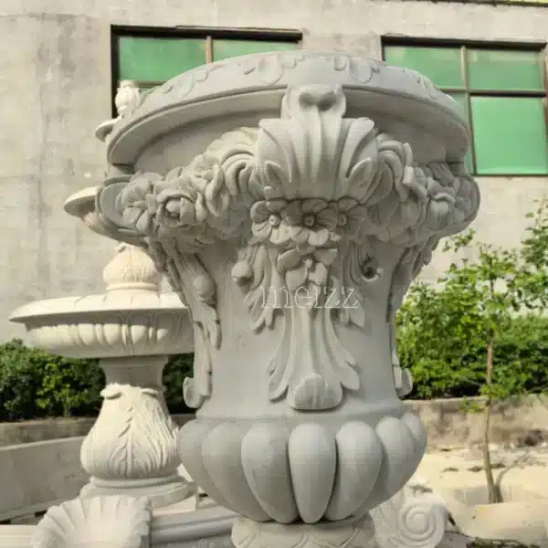 Marble Plant Pot with Stand