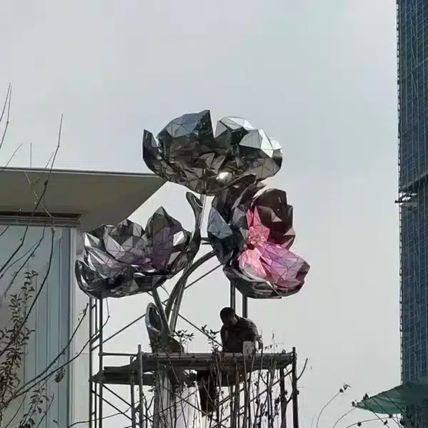 Metal Flower Sculptures for Sale (3) Metal Flower Sculptures for Sale