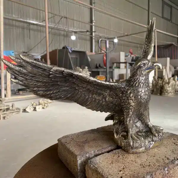 Metal Flying Eagle Sculpture