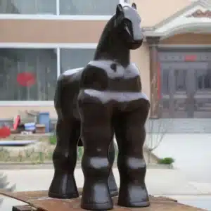 Modern Fat Horse Sculpture