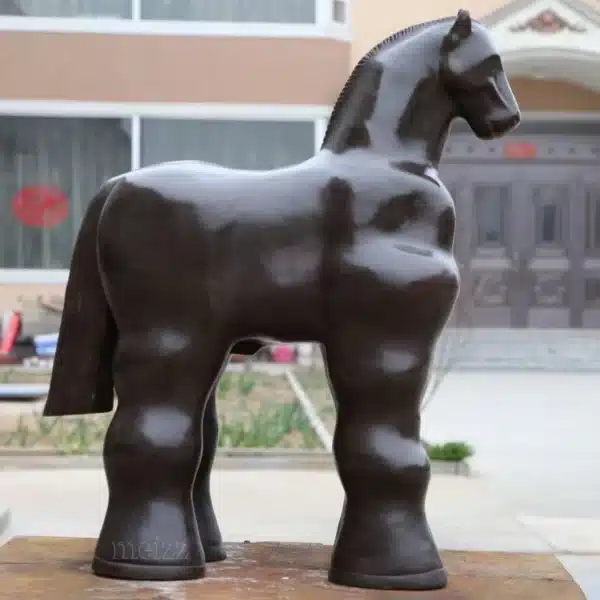 Modern Fat Horse Sculpture