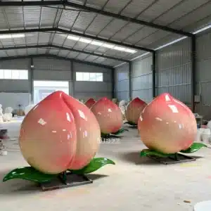 Peach sculpture
