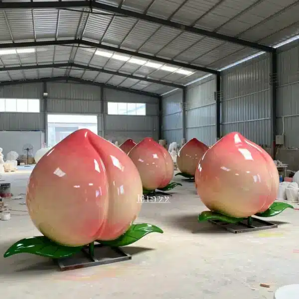 Peach sculpture