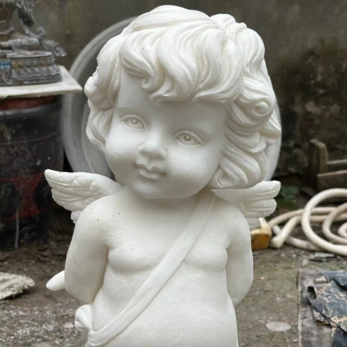 Stone Cherub Garden Ornaments (1) Stone Cherub Garden Ornaments