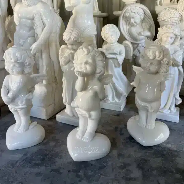 Stone Cherub Garden Ornaments (4) Stone Cherub Garden Ornaments