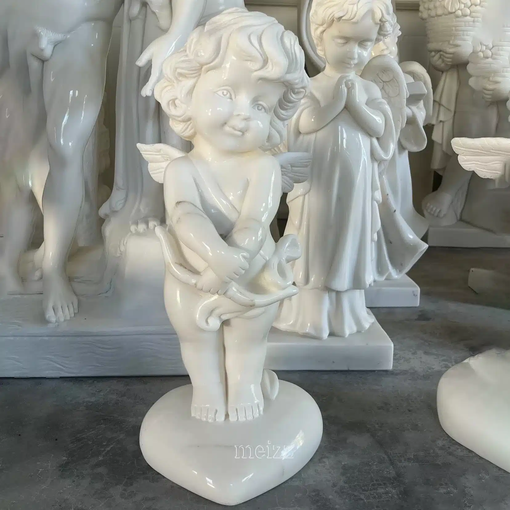 Stone Cherub Garden Ornaments (6) Stone Cherub Garden Ornaments