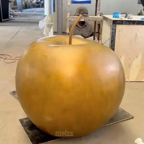 Bronze Apple Sculpture