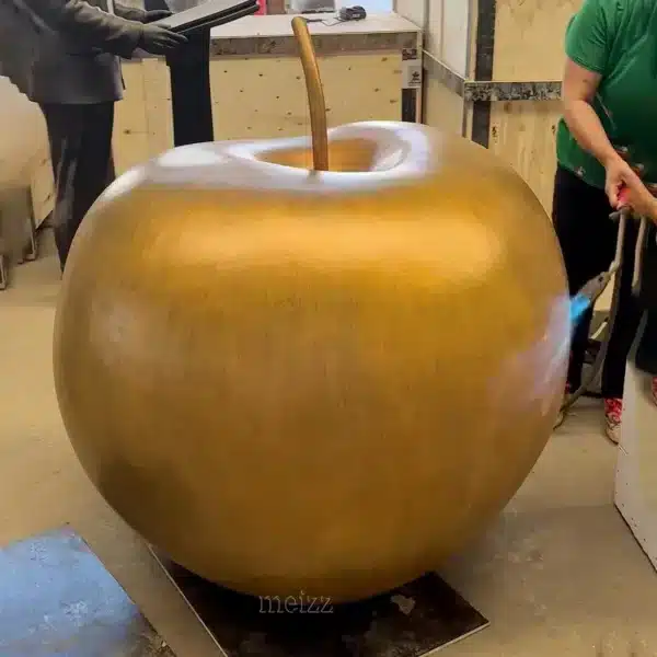Bronze Apple Sculpture