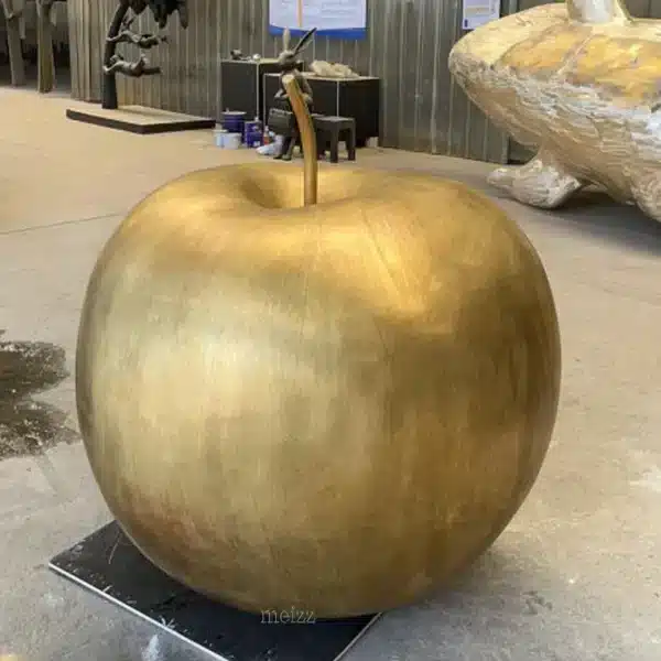 Bronze Apple Sculpture