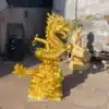 1-Meter Tall Brass/Bronze Chinese Dragon Statue