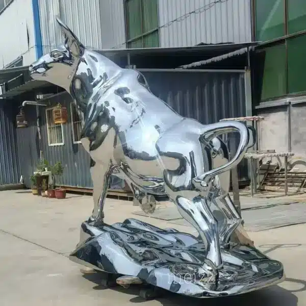bull metal sculpture