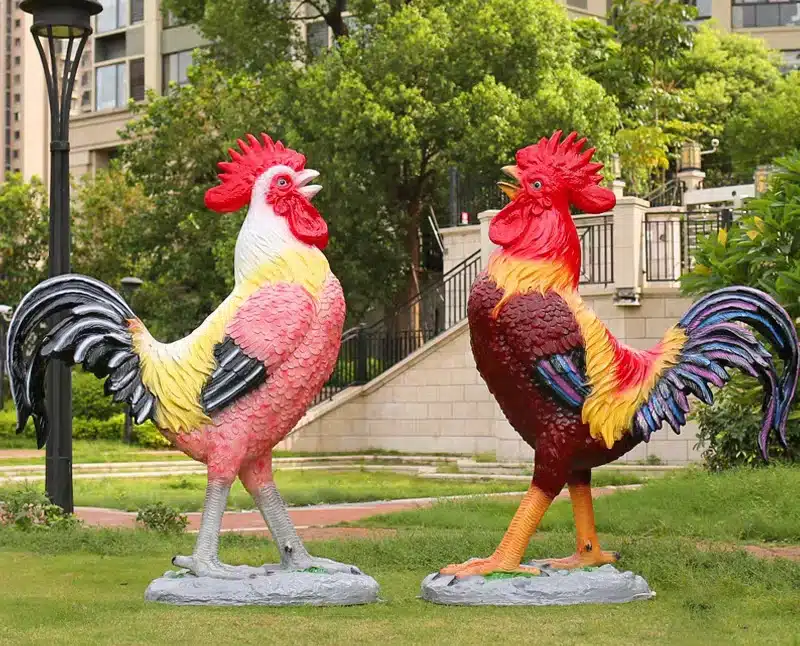 giant rooster lawn ornament