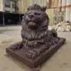 1.6m Bronze Lying Down Lion Statue