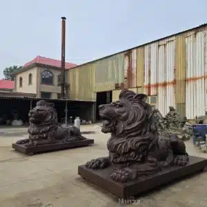 lying down lion statue