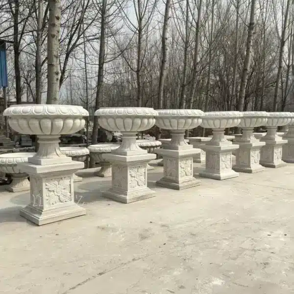 marble garden pots (3) Marble Garden Pots