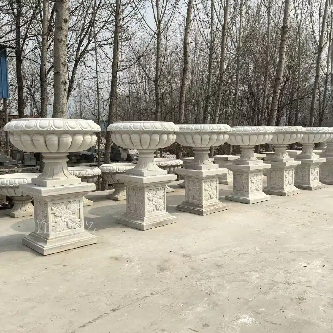 marble garden pots (3) Marble Garden Pots