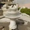Classic Three Tier Marble Outdoor Birdbath Fountain