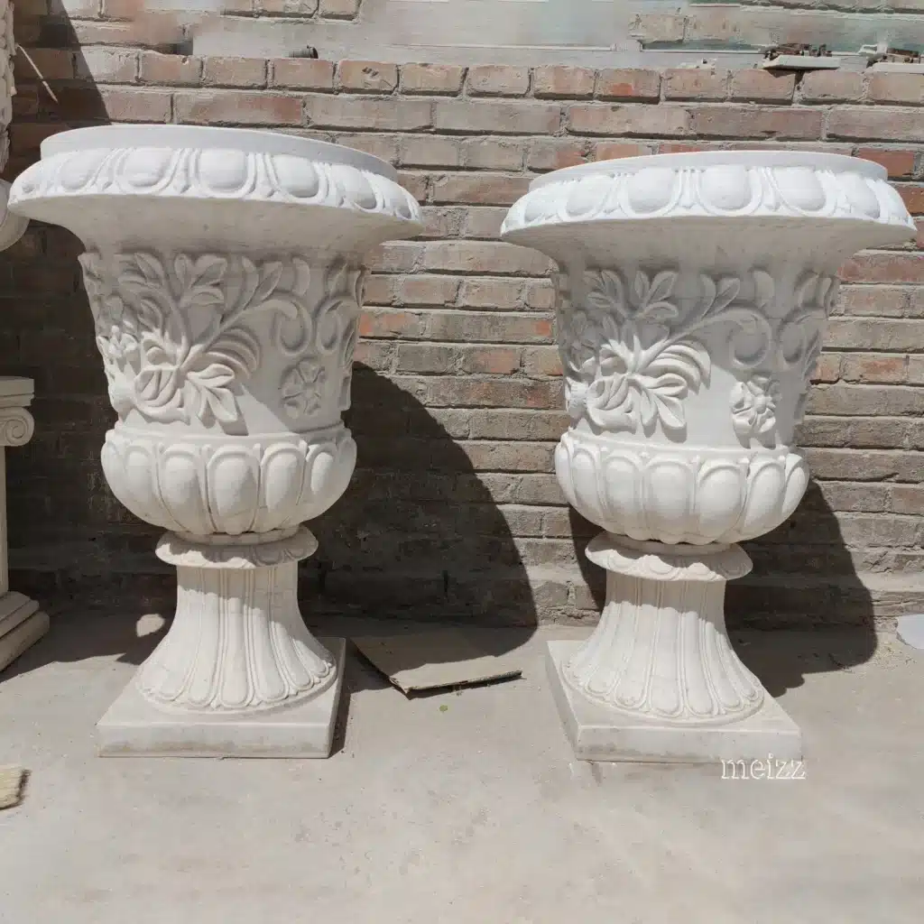 marble garden planter