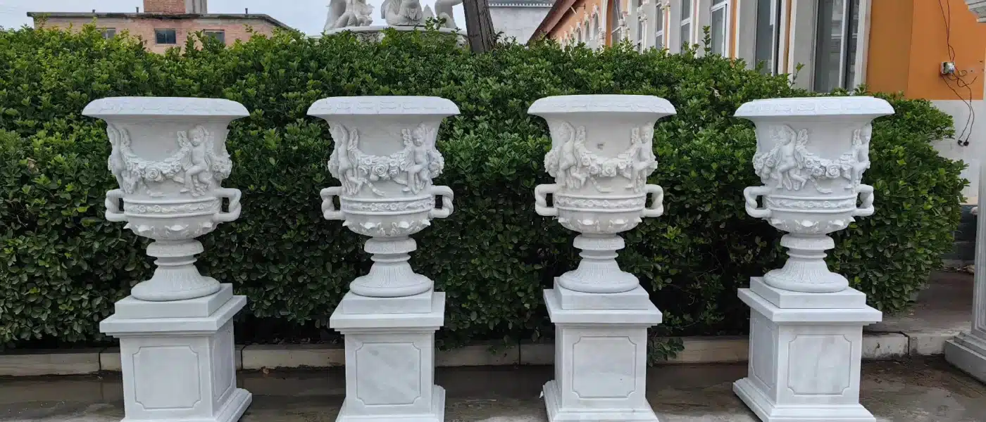 marble garden planter