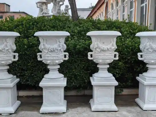 marble garden planter
