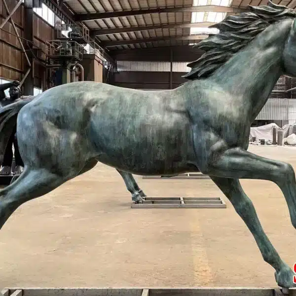 5 running horses statue (2) Life-Size Bronze Running Horse Statues