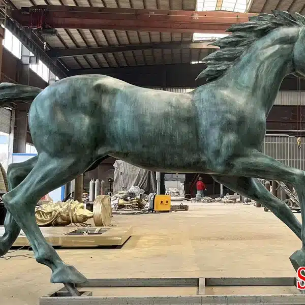 Life-Size Bronze Running Horse Statues