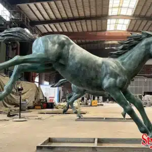 Life-Size Bronze Running Horse Statues