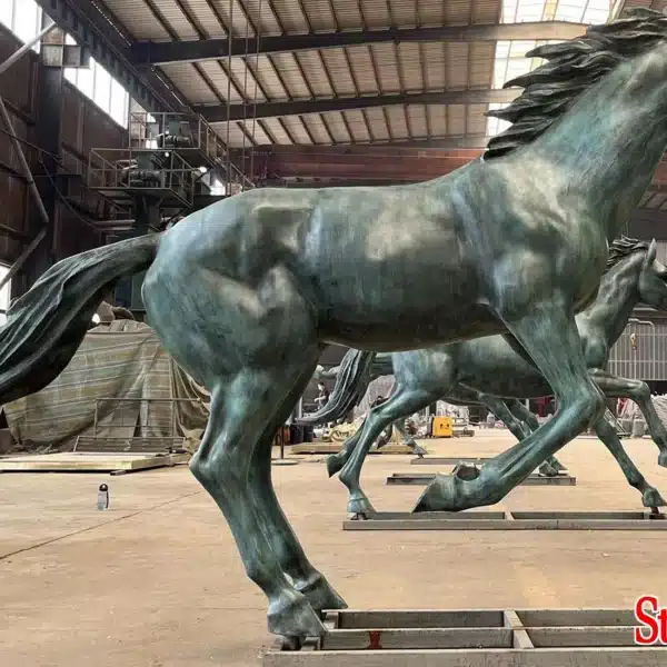 Life-Size Bronze Running Horse Statues