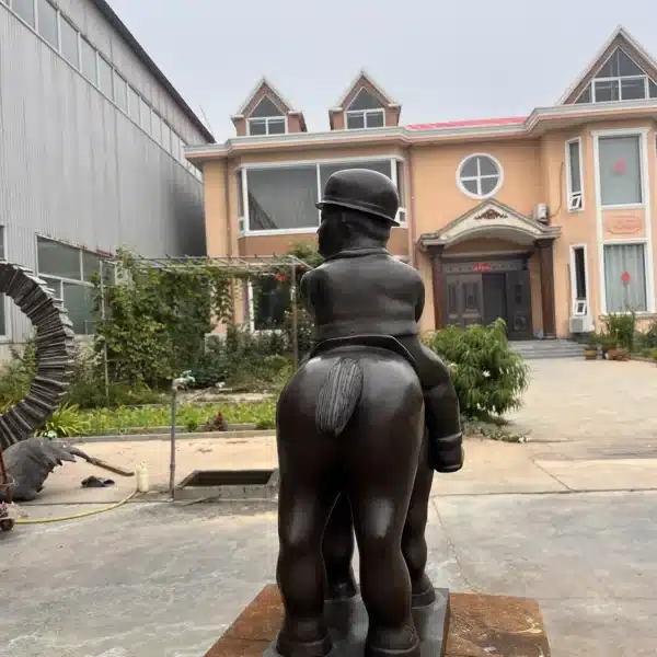 60cm Bronze Fernando Botero Man on Horse Sculpture (5) Fernando Botero Man on Horse