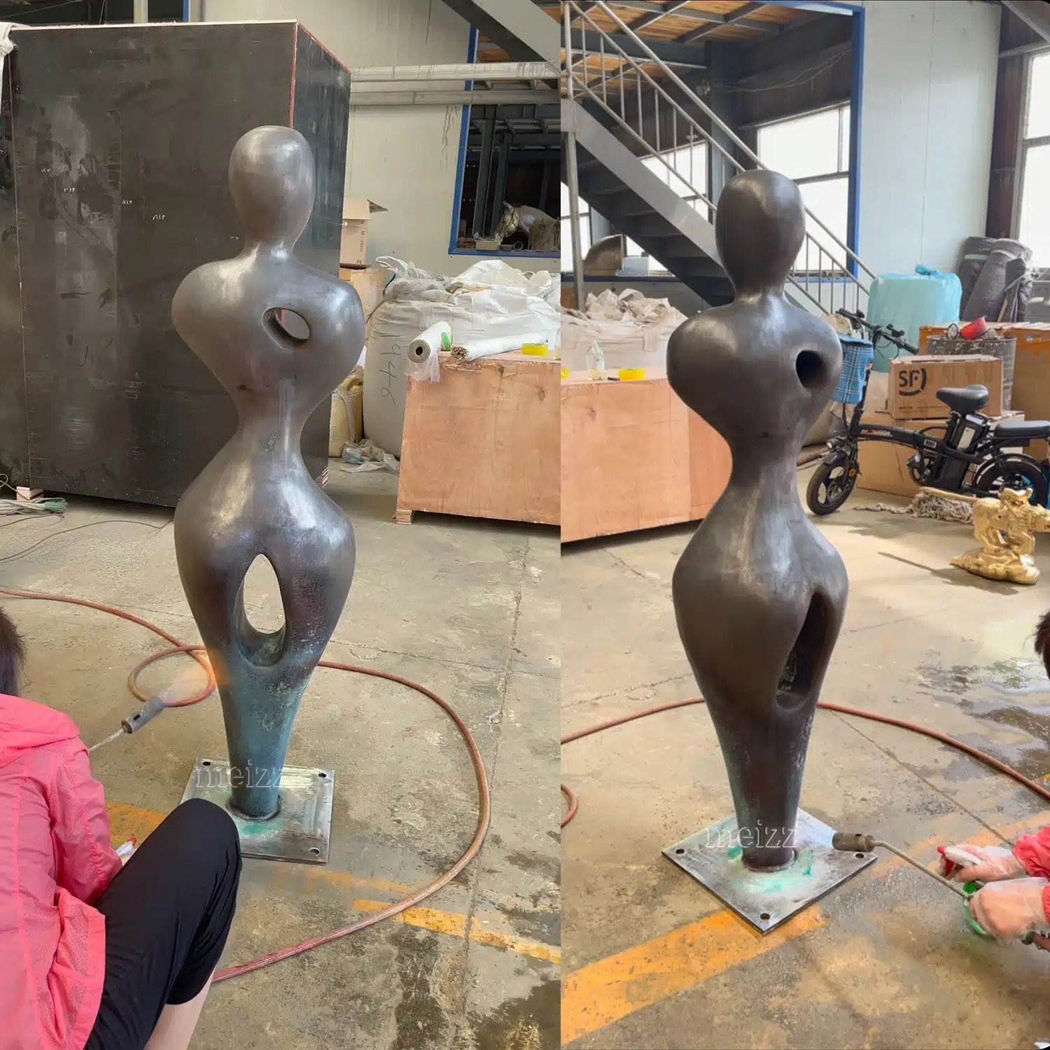 Bronze Abstract Figure Sculpture