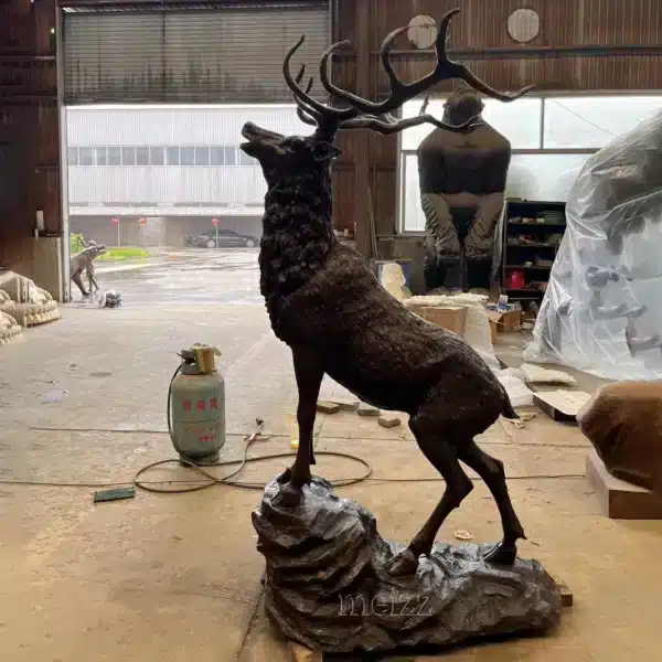 Bronze Deer Garden Sculptures