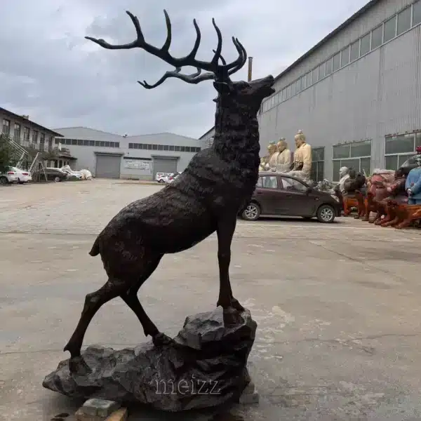 Bronze Deer Garden Sculptures
